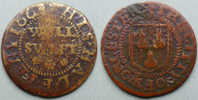 Worcester, Will Swift 1663 halfpenny N5774 Worcester, Will Swift 1663 halfpenny N5774